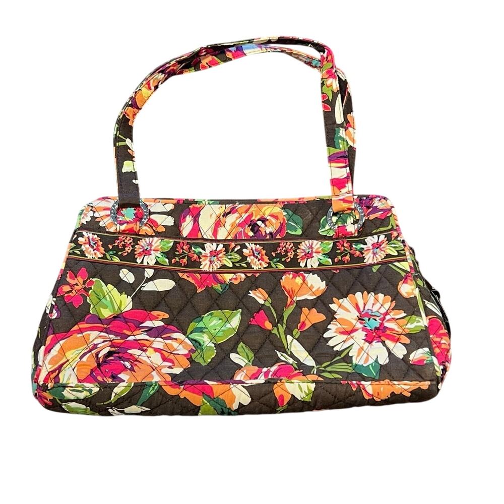 Vintage Vera Bradley‎ Floral Handbag Brown Y2K Quilted 90s Statement Large
